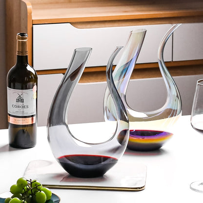 Luxury Clear Glass Wine Carafe for Aerating