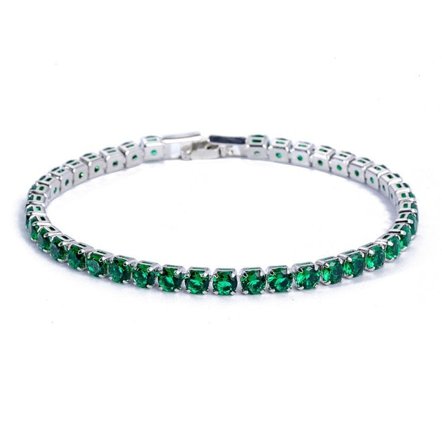 Elegant Chain Tennis Bracelet with Sparkling Zirconia Accents