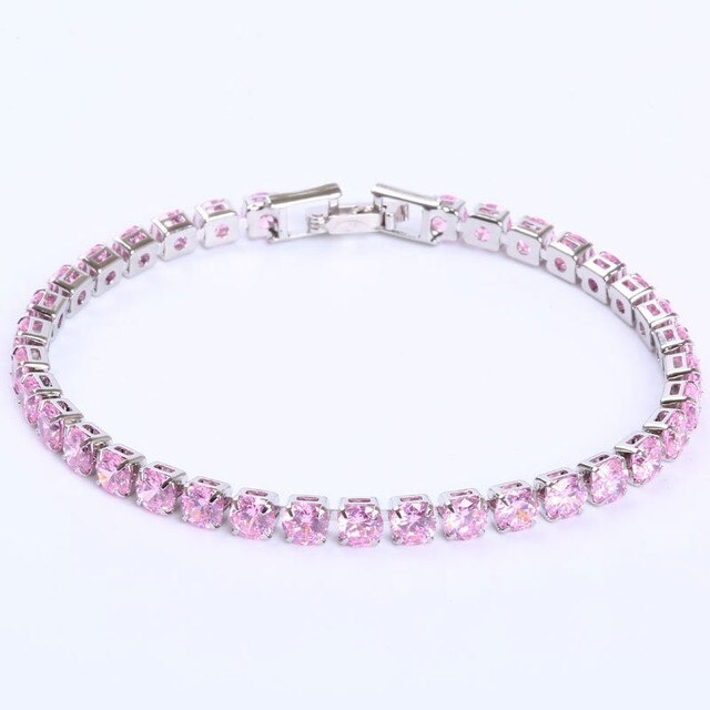 Elegant Chain Tennis Bracelet with Sparkling Zirconia Accents