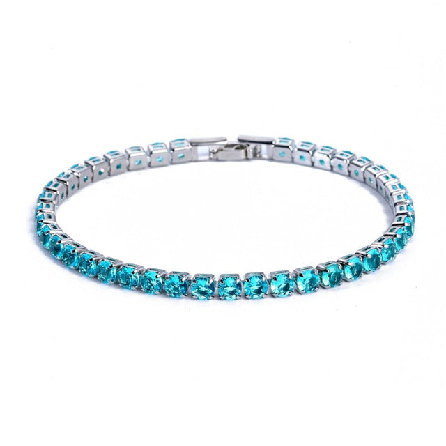Elegant Chain Tennis Bracelet with Sparkling Zirconia Accents