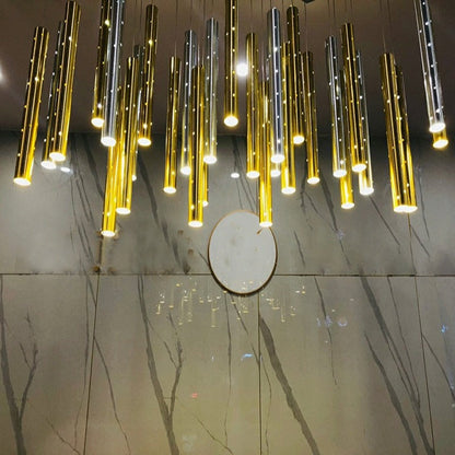 Elegant Long Crystal Pendant Light