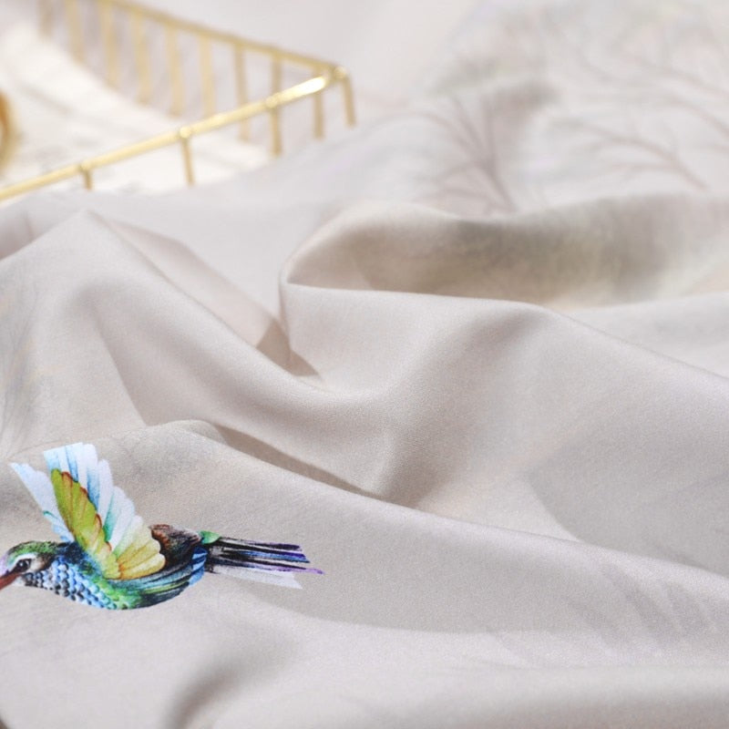Soft Floral Pattern Egyptian Cotton Bed Set