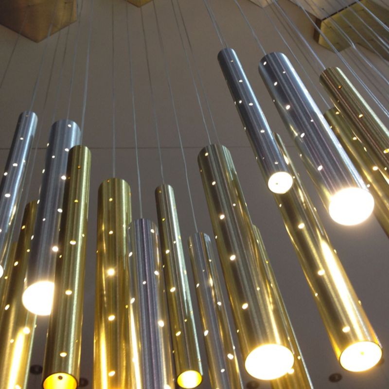 Elegant Long Crystal Pendant Light