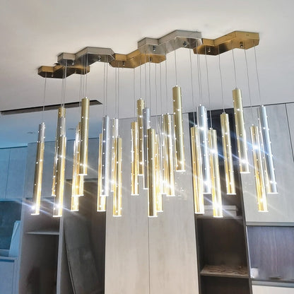 Elegant Long Crystal Pendant Light