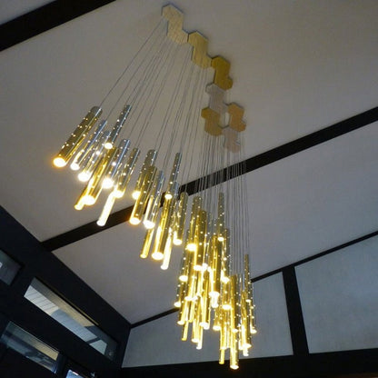 Elegant Long Crystal Pendant Light