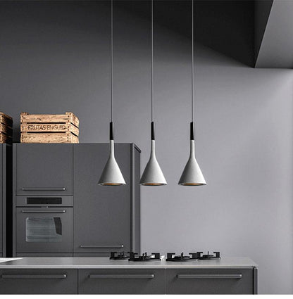 Scandinavian Glass Cone Pendant Light