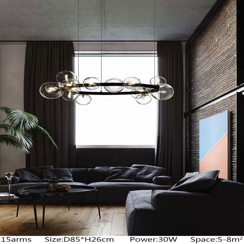 Elegant Black Crystal Chandelier