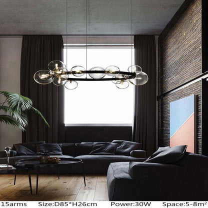 Elegant Black Crystal Chandelier