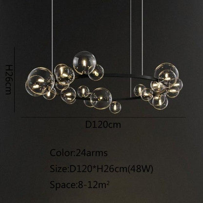 Elegant Black Crystal Chandelier