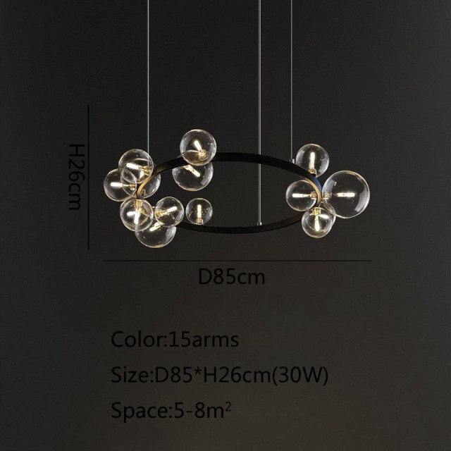 Elegant Black Crystal Chandelier