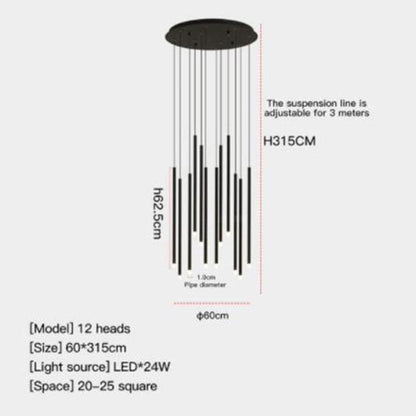 Luxury Modern Black Pendant Light