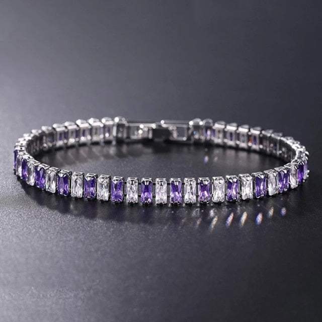 Elegant Chain Tennis Bracelet with Sparkling Zirconia Accents