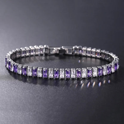 Elegant Chain Tennis Bracelet with Sparkling Zirconia Accents