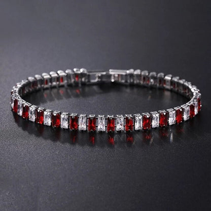 Elegant Chain Tennis Bracelet with Sparkling Zirconia Accents