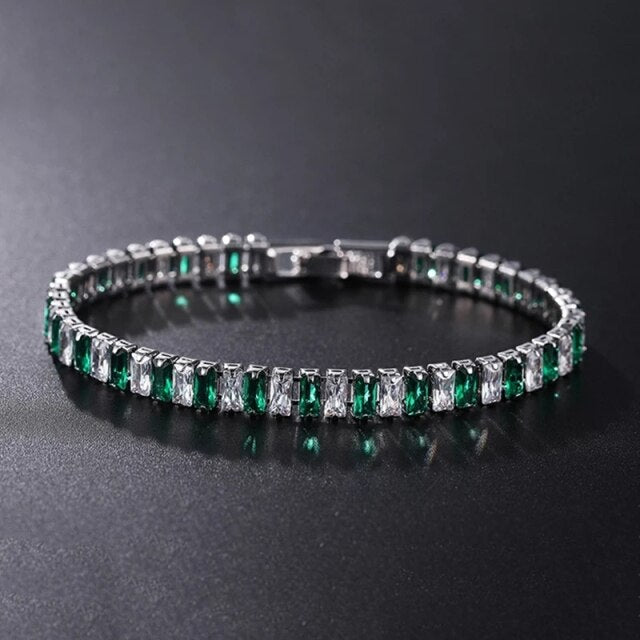 Elegant Chain Tennis Bracelet with Sparkling Zirconia Accents