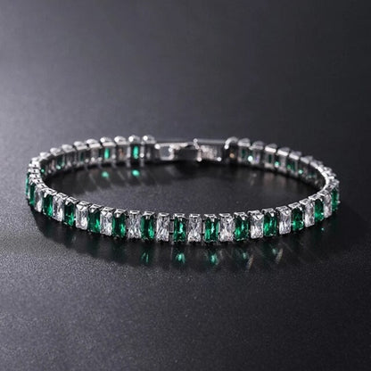 Elegant Chain Tennis Bracelet with Sparkling Zirconia Accents