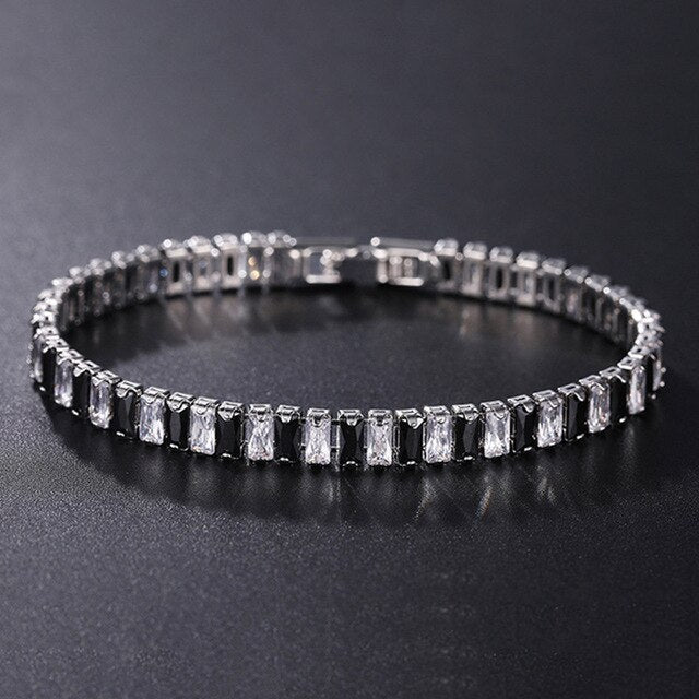 Elegant Chain Tennis Bracelet with Sparkling Zirconia Accents