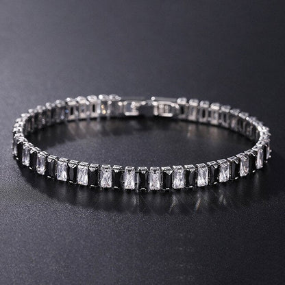 Elegant Chain Tennis Bracelet with Sparkling Zirconia Accents