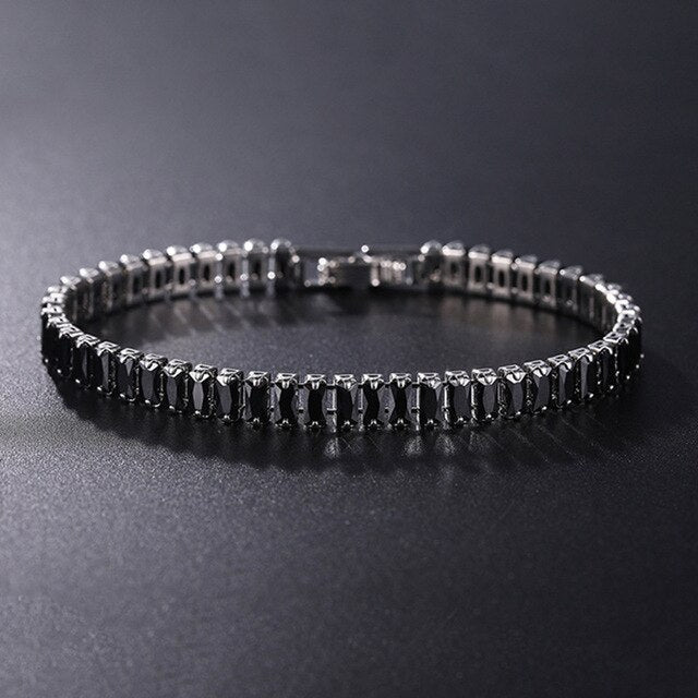 Elegant Chain Tennis Bracelet with Sparkling Zirconia Accents