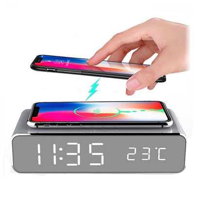Smart Dual Alarm Clock Phone Charger