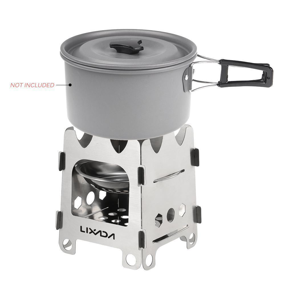 Portable Folding Camp Stove with Stainless Steel Tray
