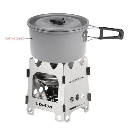 Portable Folding Camp Stove with Stainless Steel Tray