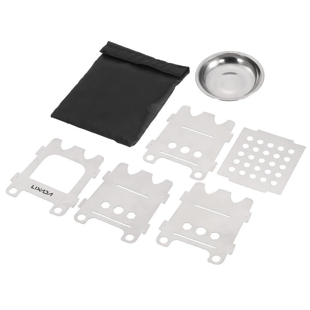 Portable Folding Camp Stove with Stainless Steel Tray
