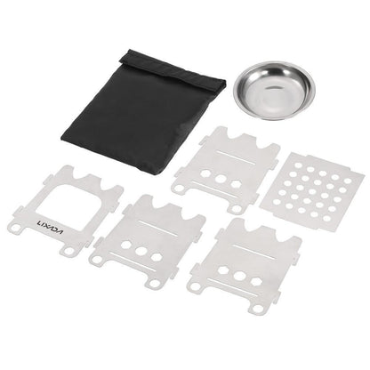 Portable Folding Camp Stove with Stainless Steel Tray