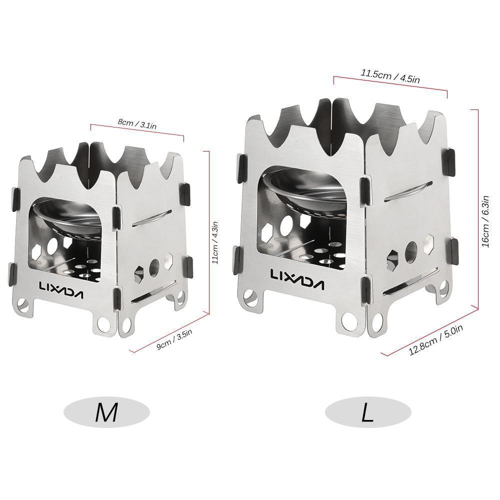 Portable Folding Camp Stove with Stainless Steel Tray