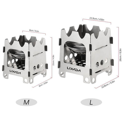 Portable Folding Camp Stove with Stainless Steel Tray