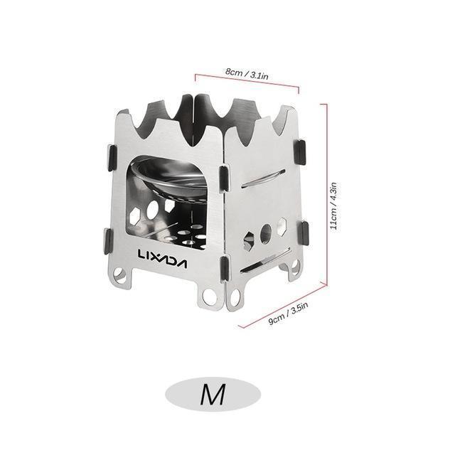 Portable Folding Camp Stove with Stainless Steel Tray