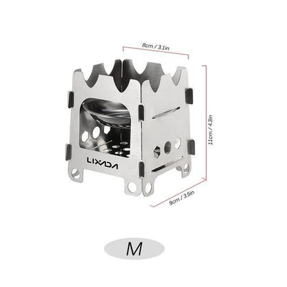 Portable Folding Camp Stove with Stainless Steel Tray