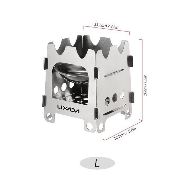 Portable Folding Camp Stove with Stainless Steel Tray