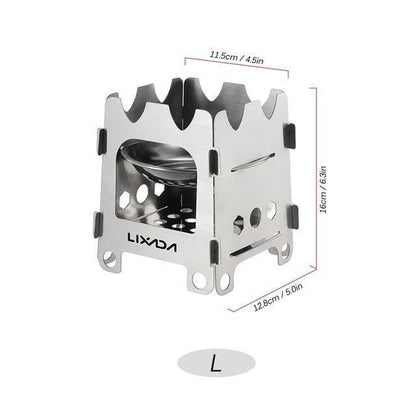 Portable Folding Camp Stove with Stainless Steel Tray
