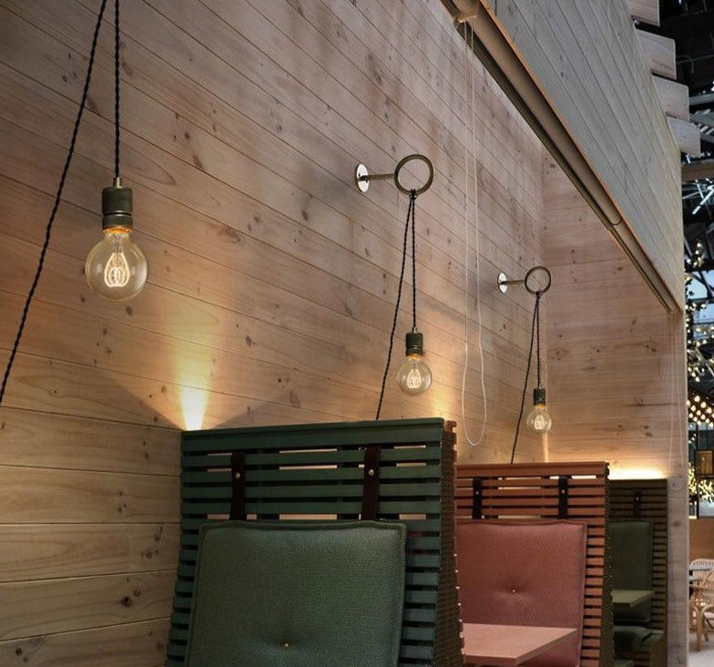 Rustic Metal Plug-In Wall Lamp