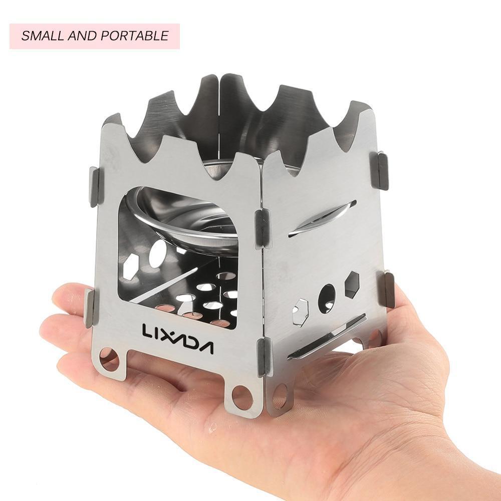 Portable Folding Camp Stove with Stainless Steel Tray