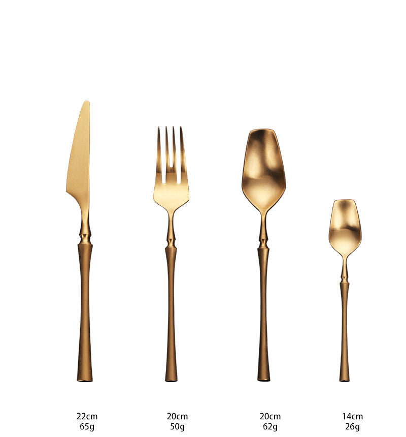 Luxury Golden Metal Kitchen Cutlery Set