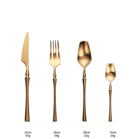 Luxury Golden Metal Kitchen Cutlery Set