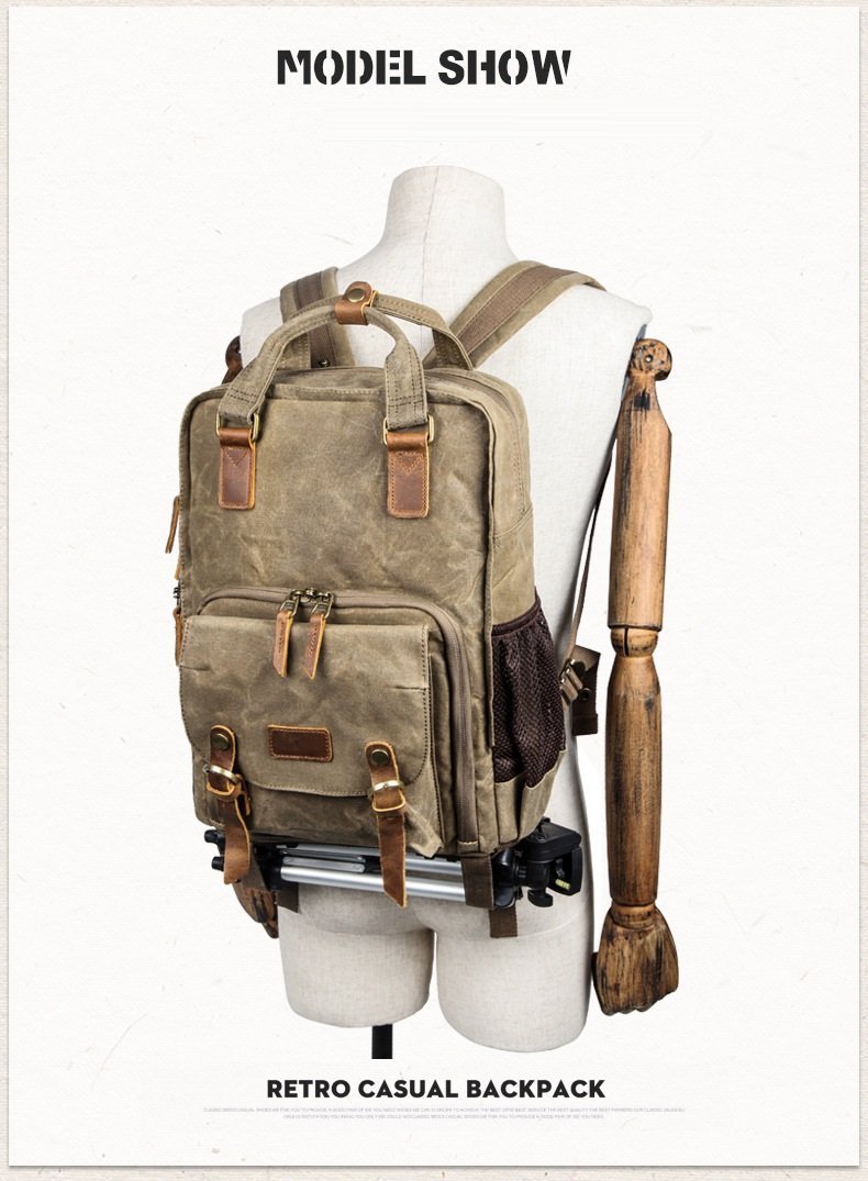 Waterproof Canvas Travel Camera Bag