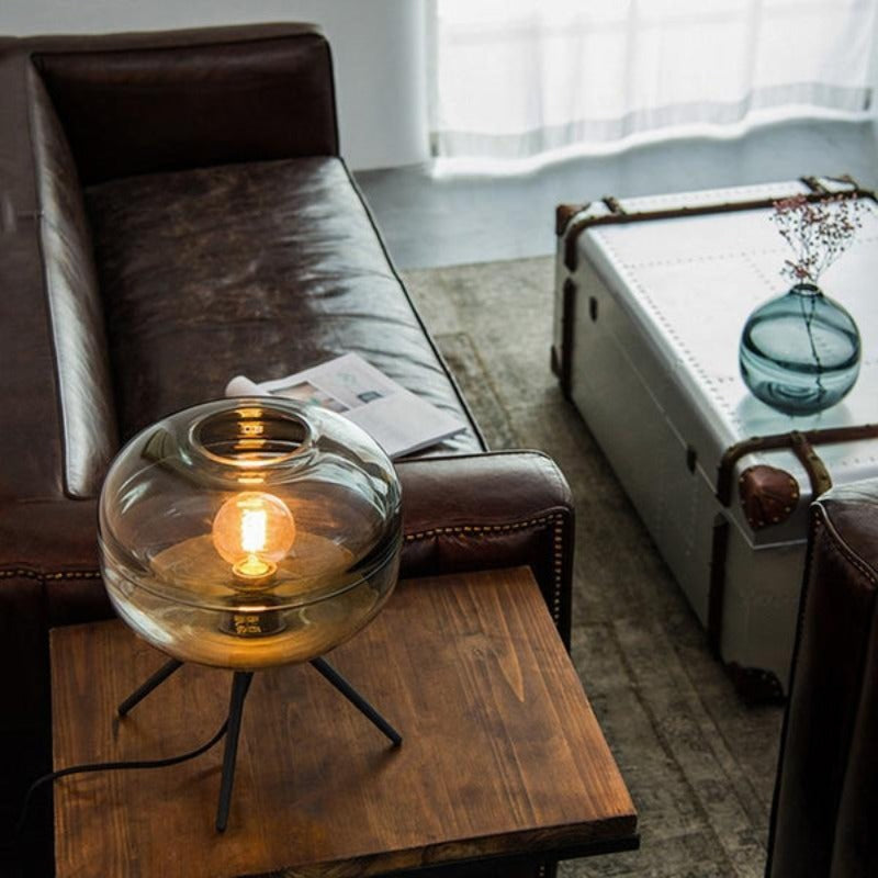 Clear Glass Shade Desk Lamp