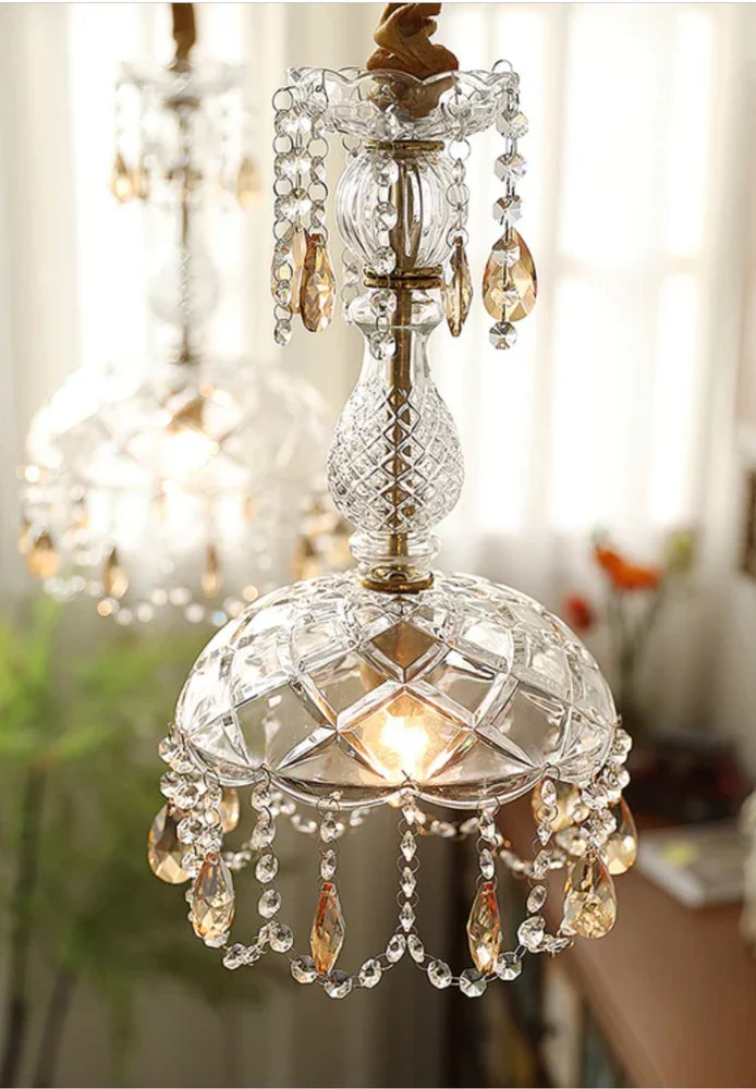 Classic Gold Crystal Pendant Lamp