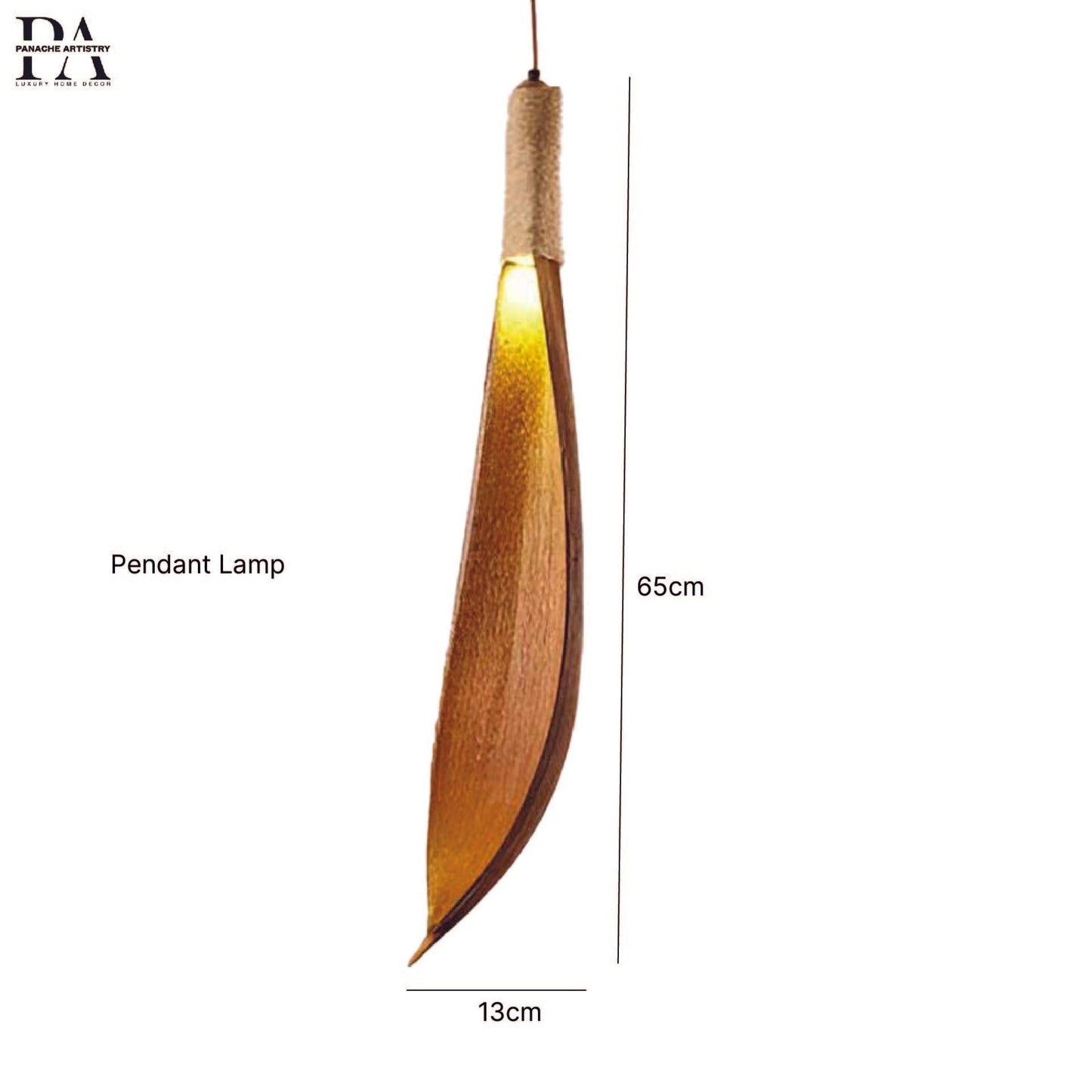 Green Glass Leaf Hanging Lamp