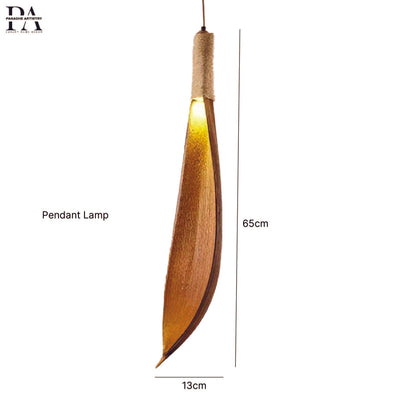 Green Glass Leaf Hanging Lamp
