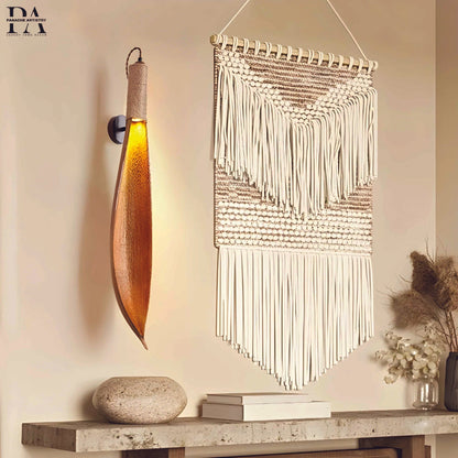 Green Glass Leaf Hanging Lamp