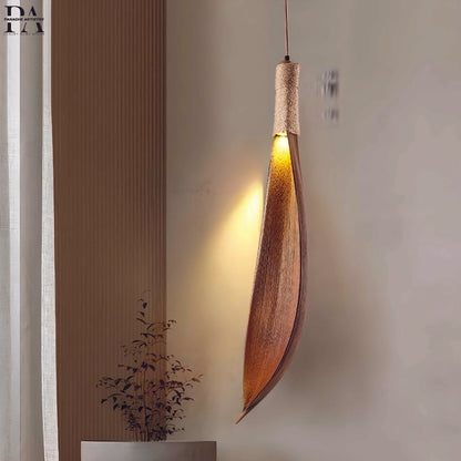 Green Glass Leaf Hanging Lamp - Lusomart