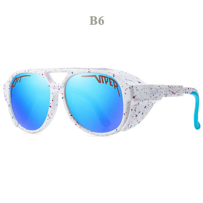 Tough UV Protection Biker Sunglasses Wind Resistant