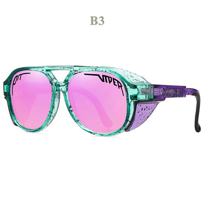 Tough UV Protection Biker Sunglasses Wind Resistant