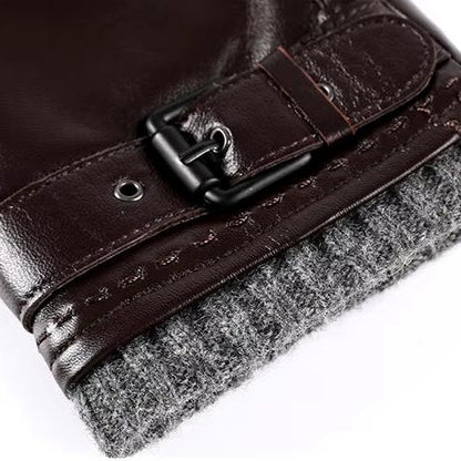 Warm Touch Leather Gloves with Soft Cuffs