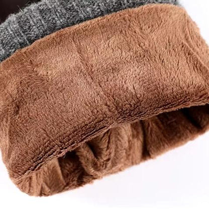 Warm Touch Leather Gloves with Soft Cuffs