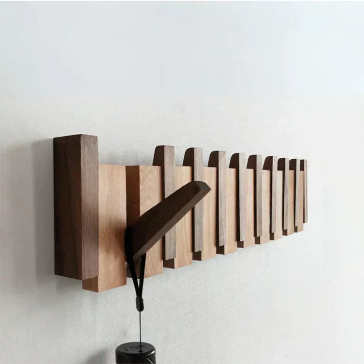 Rustic Wood Wall Mounted Coat Rack And Hook - Lusomart